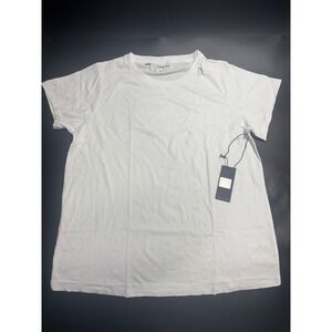 One Teaspoon NEW Mr Ray Distressed Tee White Crew Neck Short Sleeve T-Shirt Medi